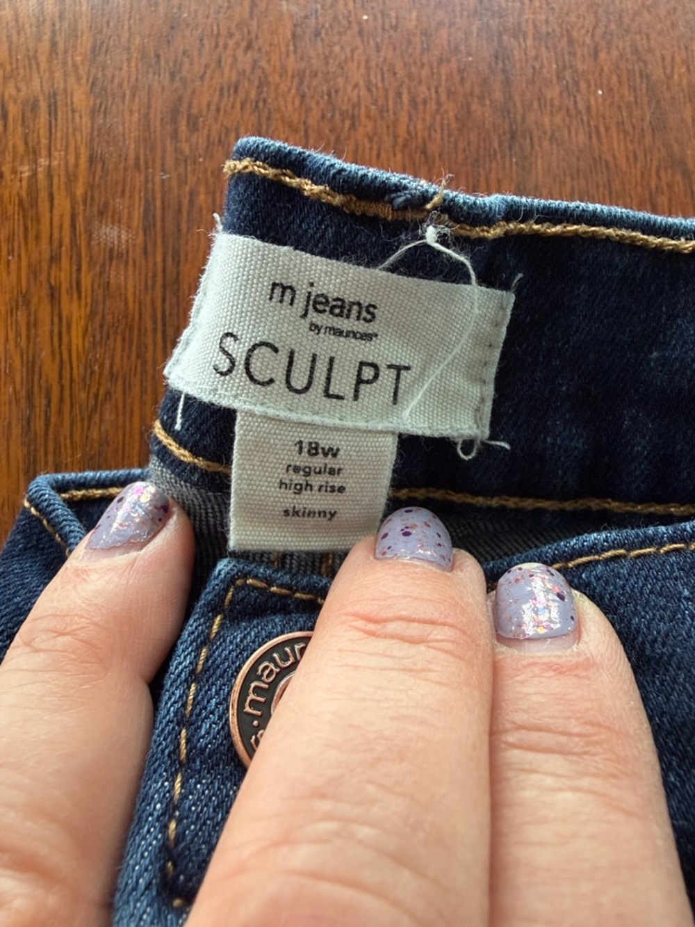 Maurice’s women’s Sculpt Dark Blue Stretch Jeans size 18 - Picture 2 of 4